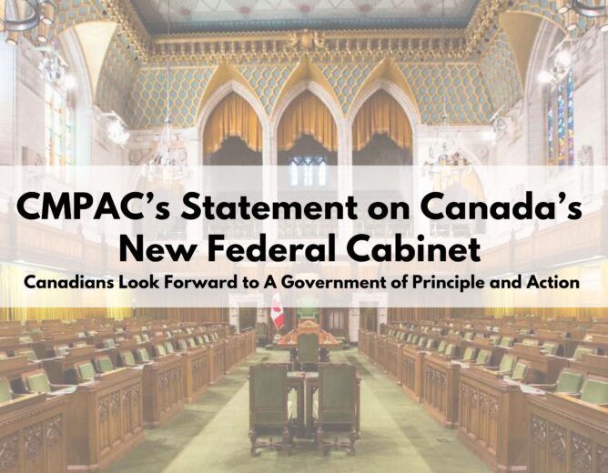 CMPAC’s Statement on Canada’s New Federal Cabinet
