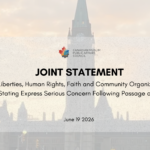 Joint Statement on the Passage of Bill C-9 and the Protection of Charter Rights and Civil Liberties