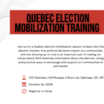 Quebec Election Mobilization Training